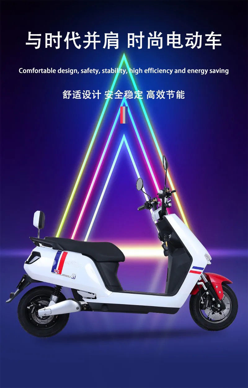 新款大牛电动车成人电瓶车72v长跑王踏板车电摩代步车厂家直销蓝色72v