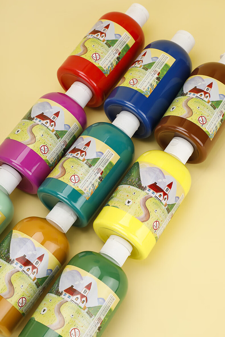 京创24瓶装250ml丙烯颜料涂墙画颜料diy彩绘美术生工具防水防晒不掉色