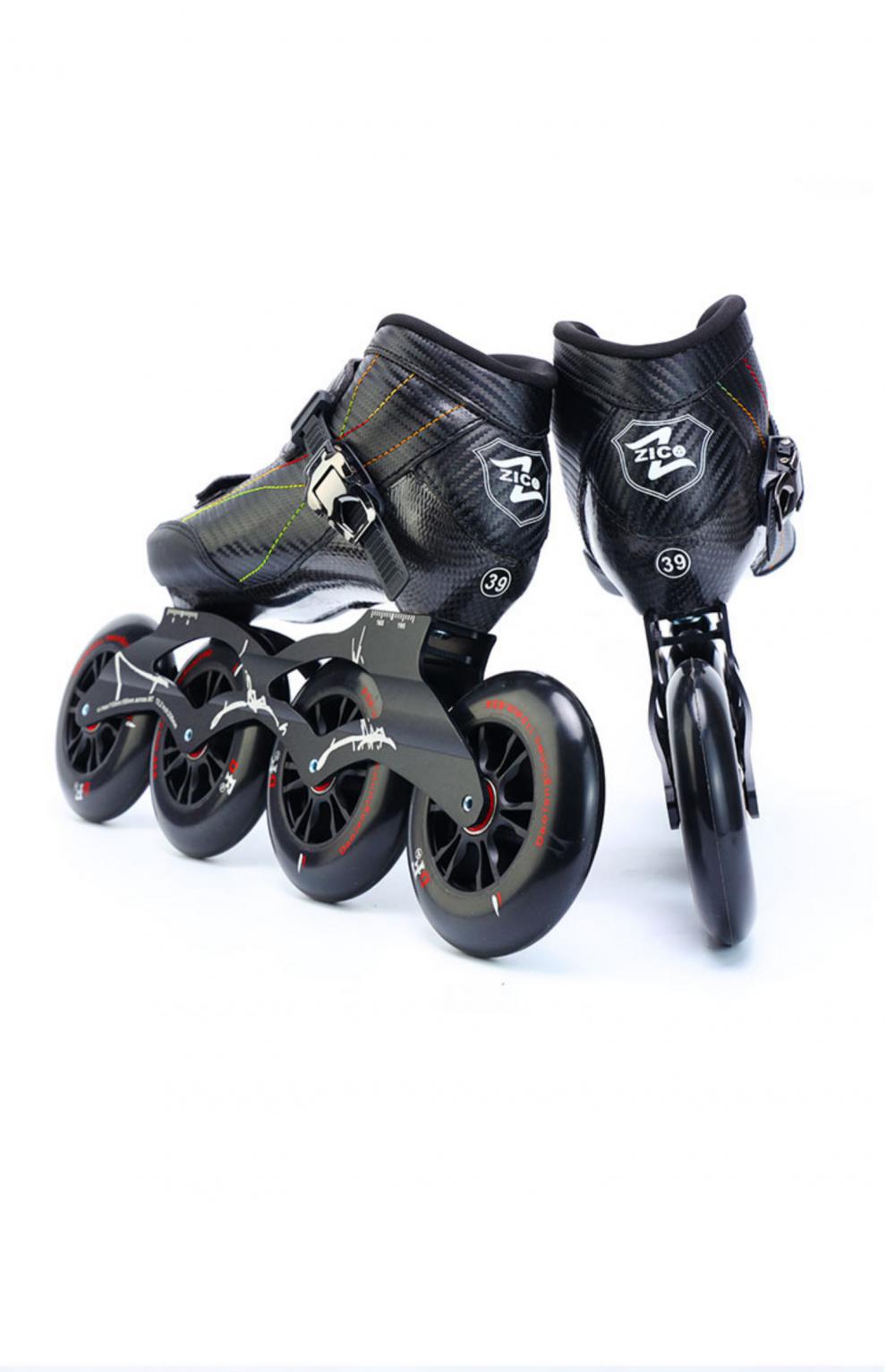 专业速滑鞋米高zico速滑鞋竞速轮滑鞋大轮速度碳纤维溜冰鞋成人男女