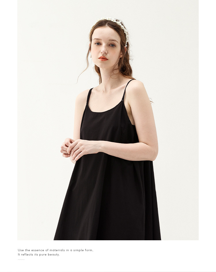 ein言新款吊带夏女装背心裙宽松基础打底无袖内搭连衣裙女粉红s