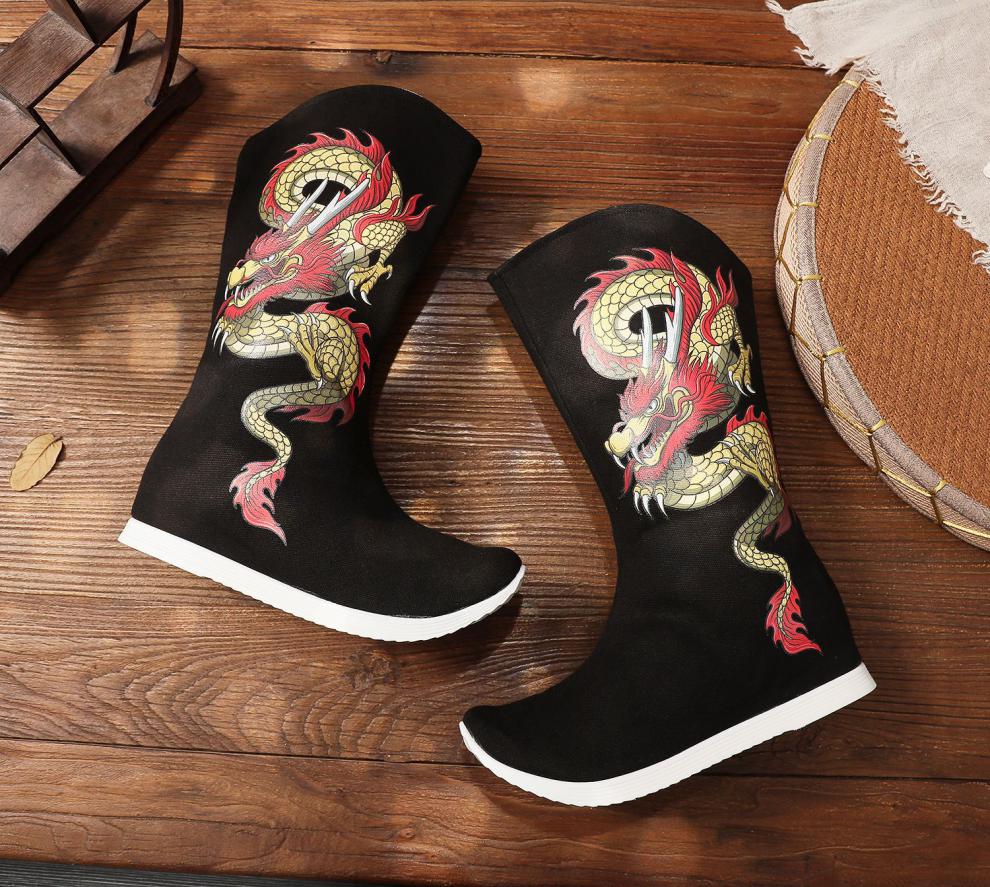 墨衡旗舰店春秋汉鞋新款古风男汉服靴子武侠服古代朝靴子明宋显瘦内