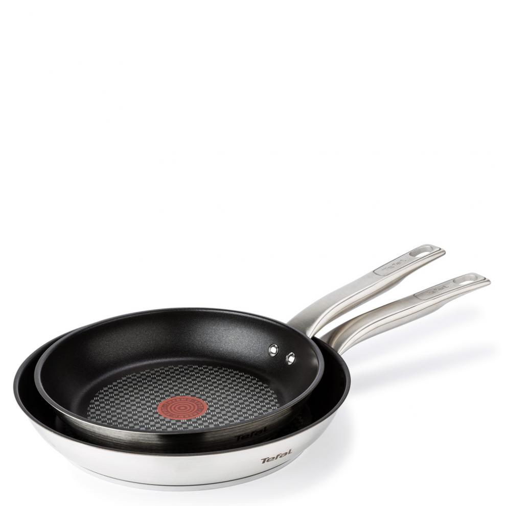 法国特福tefal不锈钢煎锅28cm不粘锅家用锅平底锅燃气电磁炉通用 28cm