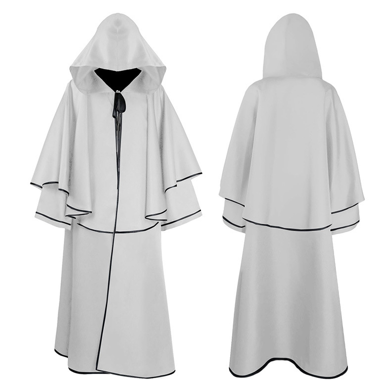 欧美中世纪复古魔法师长袍死神吸血鬼cos巫师袍向导披风万圣节连帽