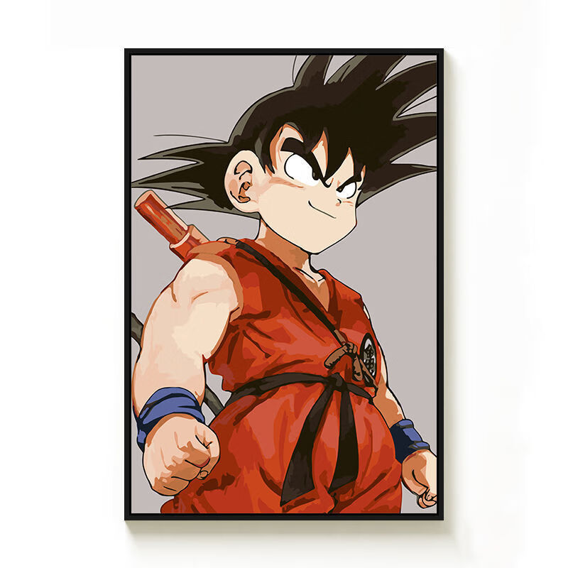 diy数字油画七龙珠全家福动漫卡通人物diy数字油画手绘涂鸦油彩画宿舍