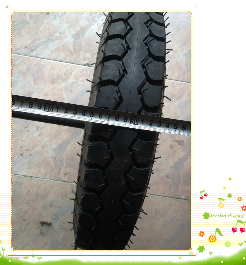 车轮子400-12充气轮胎带轴马车轮工地车轮子马车轱辘载重1吨拖车轮子