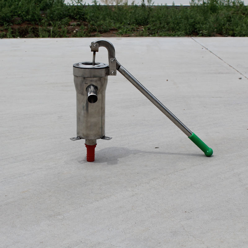 不锈钢压水井手动洋井头手压摇水器吸水器井头抽水泵老式压水井 加厚