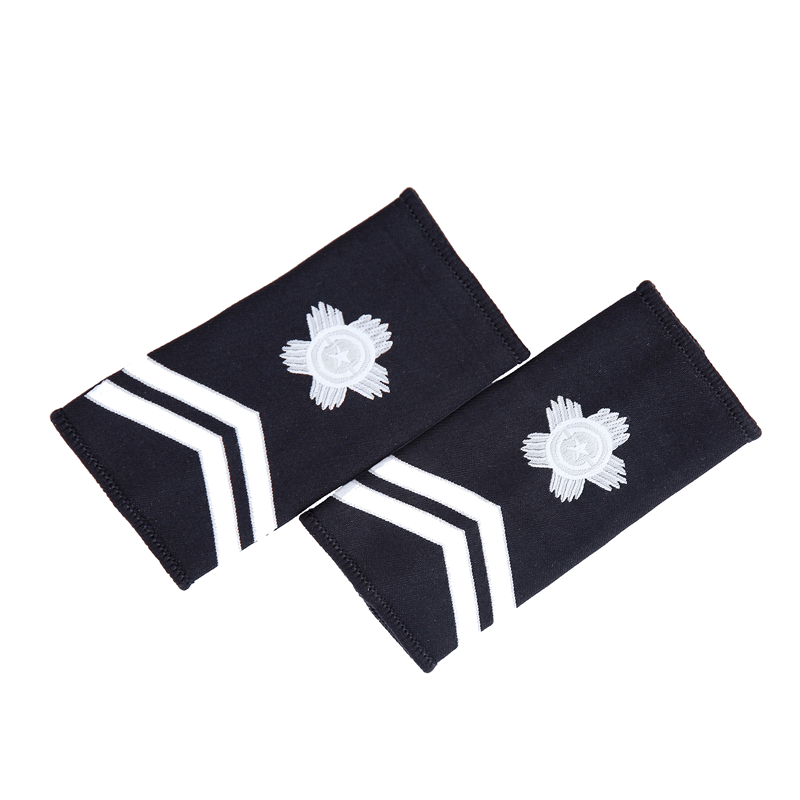 物业小区保安服装配件胸号标志胸标肩章酪虾 2拐花扣式软肩章【图片