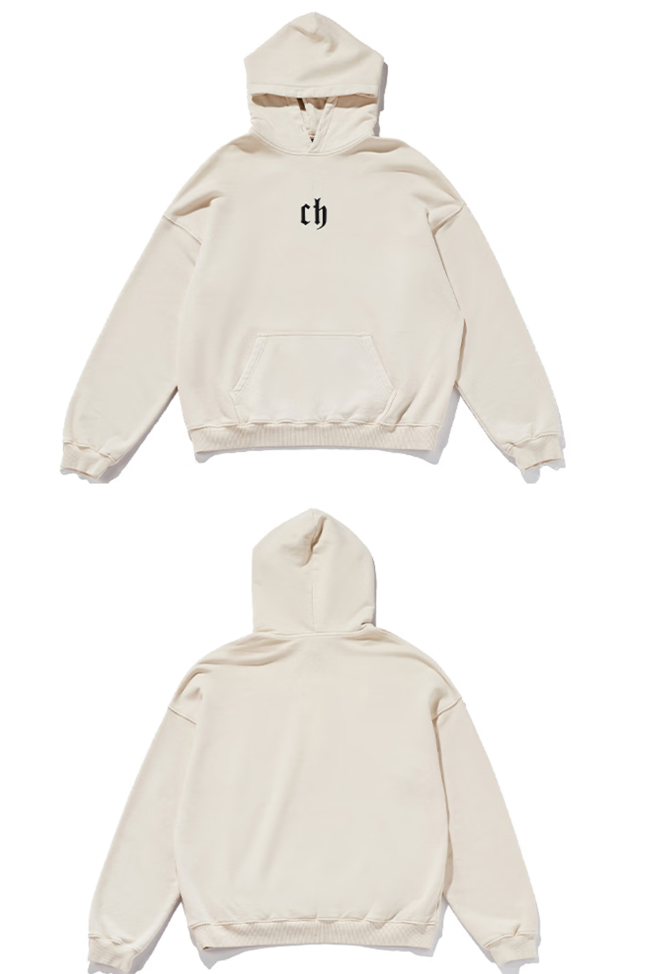 维络斯rc world ch卫衣基础款字母印花四色抓绒卫衣秋季男女同款