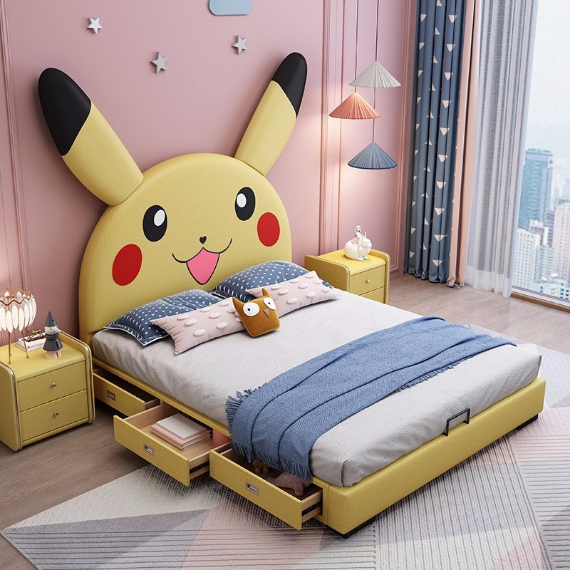 恺霖迪(kayleen deer) 公主床女可爱皮床卡通床孩童床单人1.5米双人1.