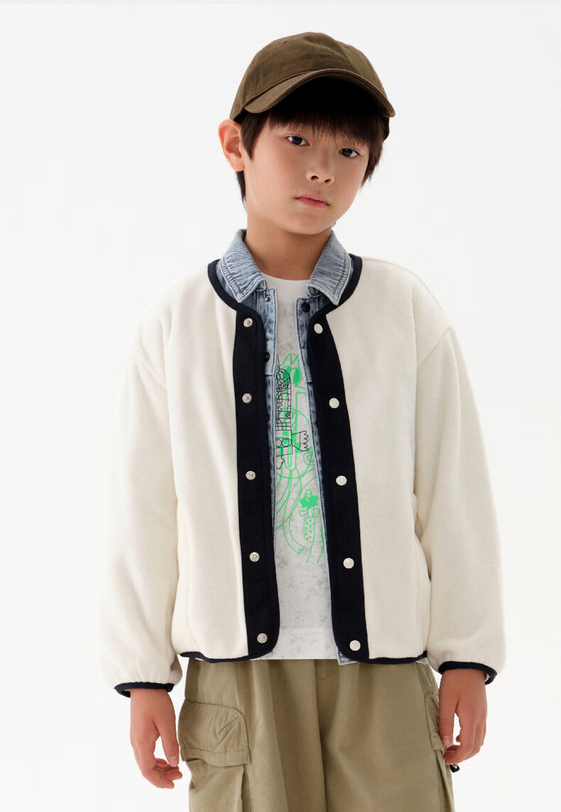M.Latin Children's Jacket, Fall 2024 New Style, Unisex Big Kids Hooded Windbreaker, Army Green, 130cm 6