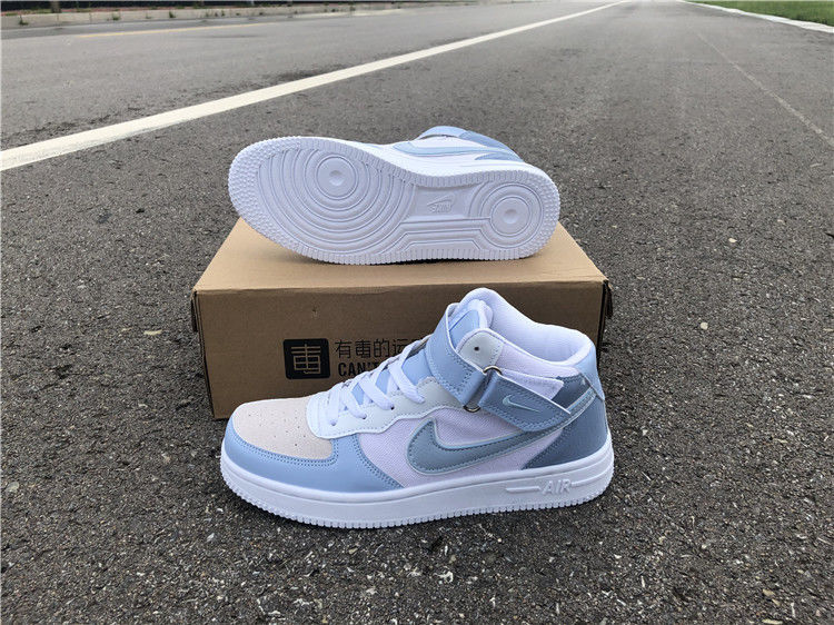 ins超火空军一号云雾蓝高低帮小白鞋韩版百搭休闲春夏运动跑步鞋低帮