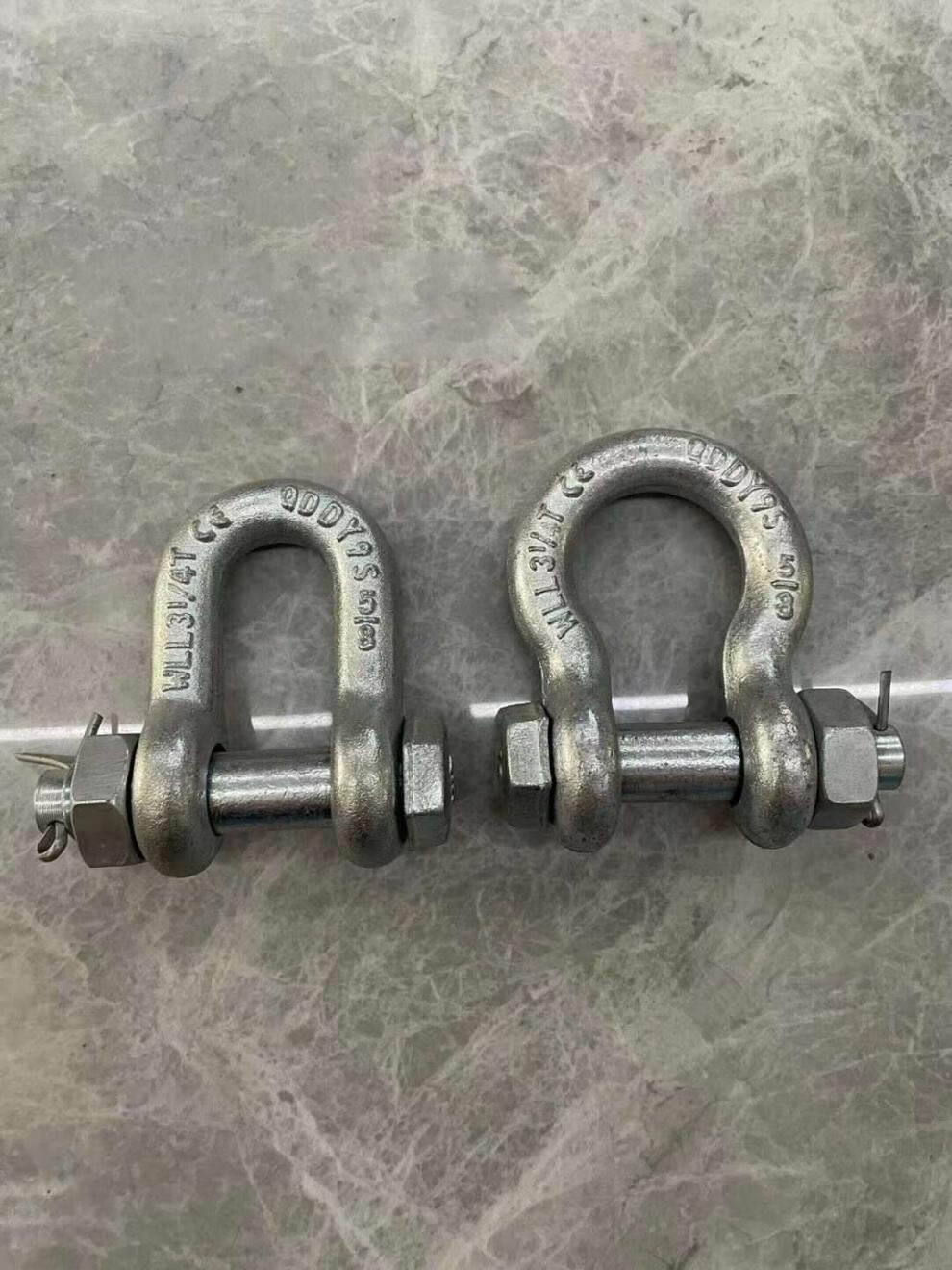 美式弓型卸扣带螺母高强度连接扣d形u型卡环卡扣锁扣起重吊装工具弓型