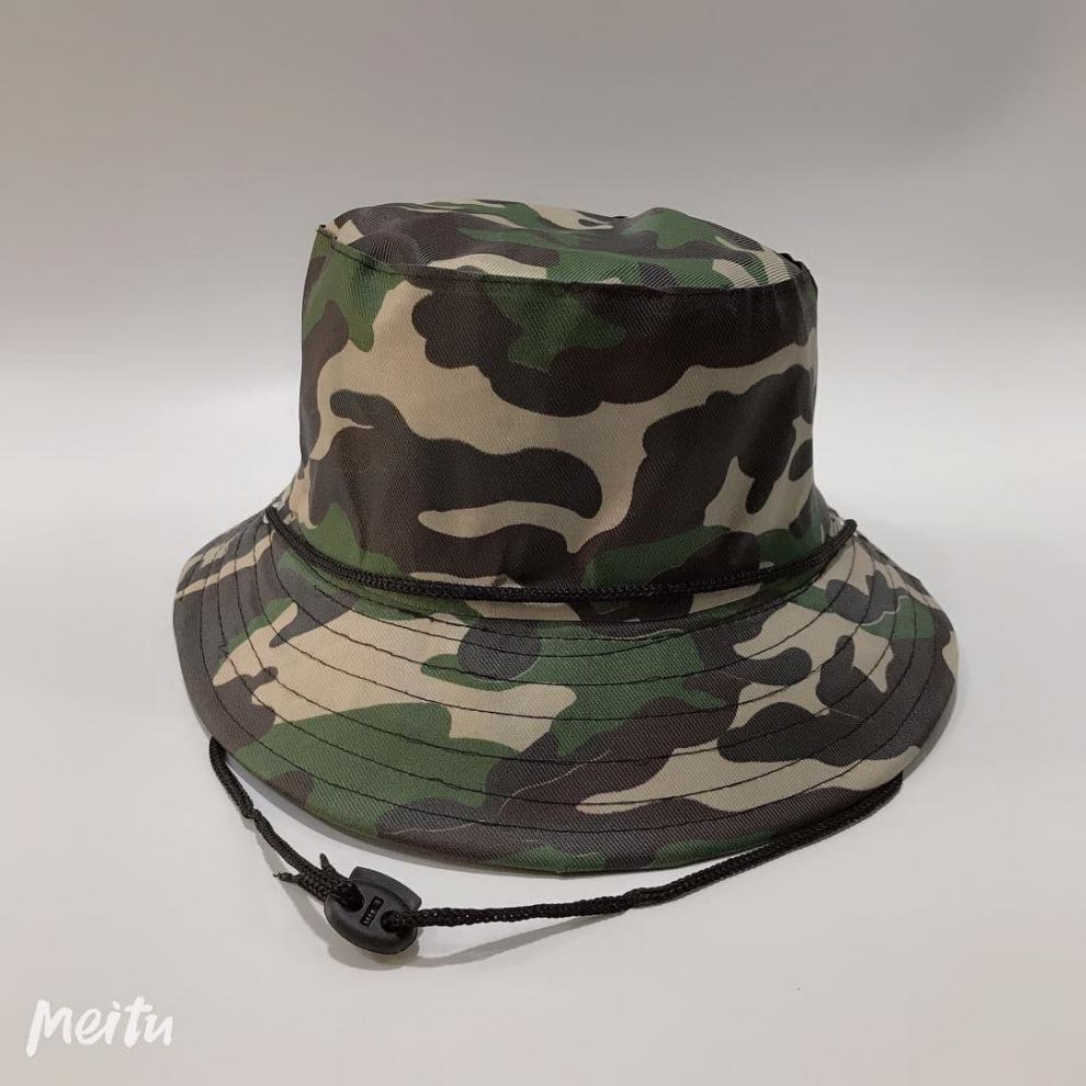 帽子男大头渔夫帽户外旅游劳作垂钓等迷彩渔夫帽迷彩盆帽迷彩圆帽韩文