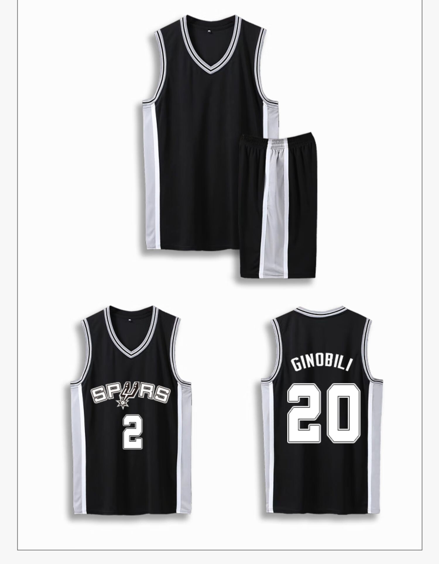 腾讯体育nba马刺篮球服套装男女21号邓肯20号吉诺比利球衣学生运动