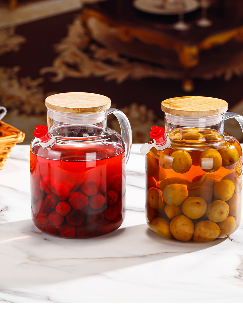 果酒发酵罐杨梅酒瓶空瓶青梅酒密封罐酿酒容器自酿果酒发酵瓶3斤1500