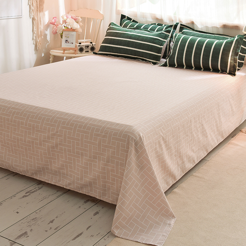 矢向家纺特价新款亲肤芦荟棉床单床盖床垫少女双人ins北欧学生宿舍