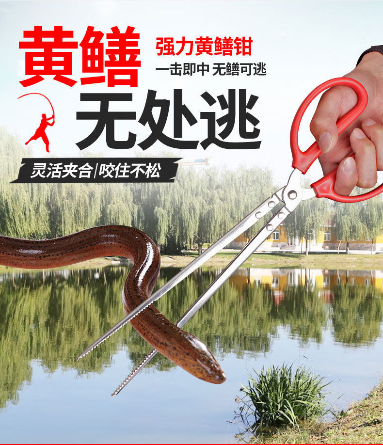 精选黄鳝夹鳝鱼钳垃圾夹泥鳅螃蟹夹子钳子防滑夹鱼神器捉鱼器龙虾工具