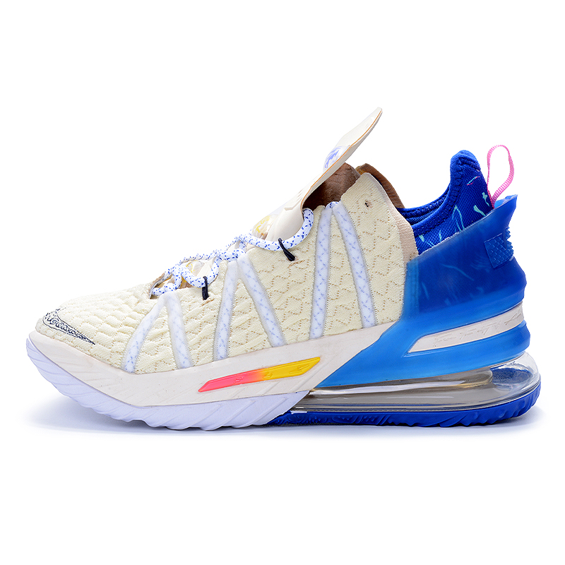 男冰蓝冰淇淋全明星高帮实战球鞋飞织战靴运动鞋詹姆斯18冰蓝冰淇淋39