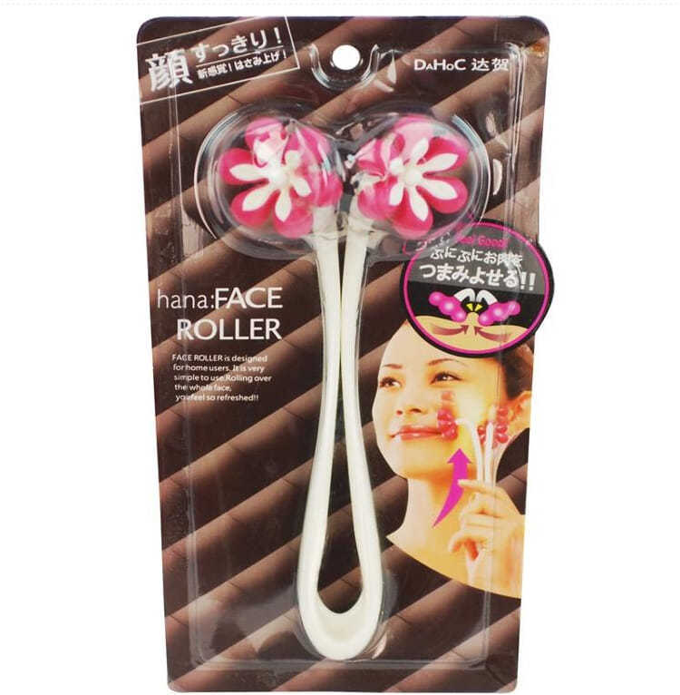dahoc达贺小花形双轮手动脸部按摩器7358美颜舒缓瘦脸颈按摩滚轮默认