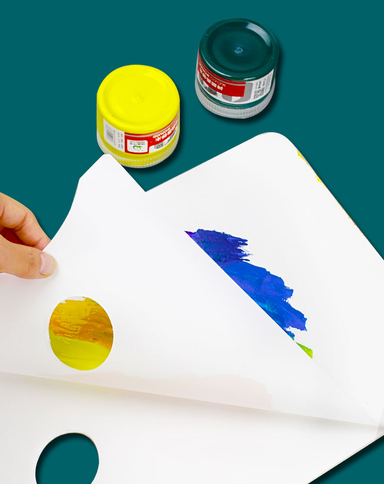 调色纸水粉一次性调色板纸美术生专用油画丙烯色彩免洗调色本 8k【25*