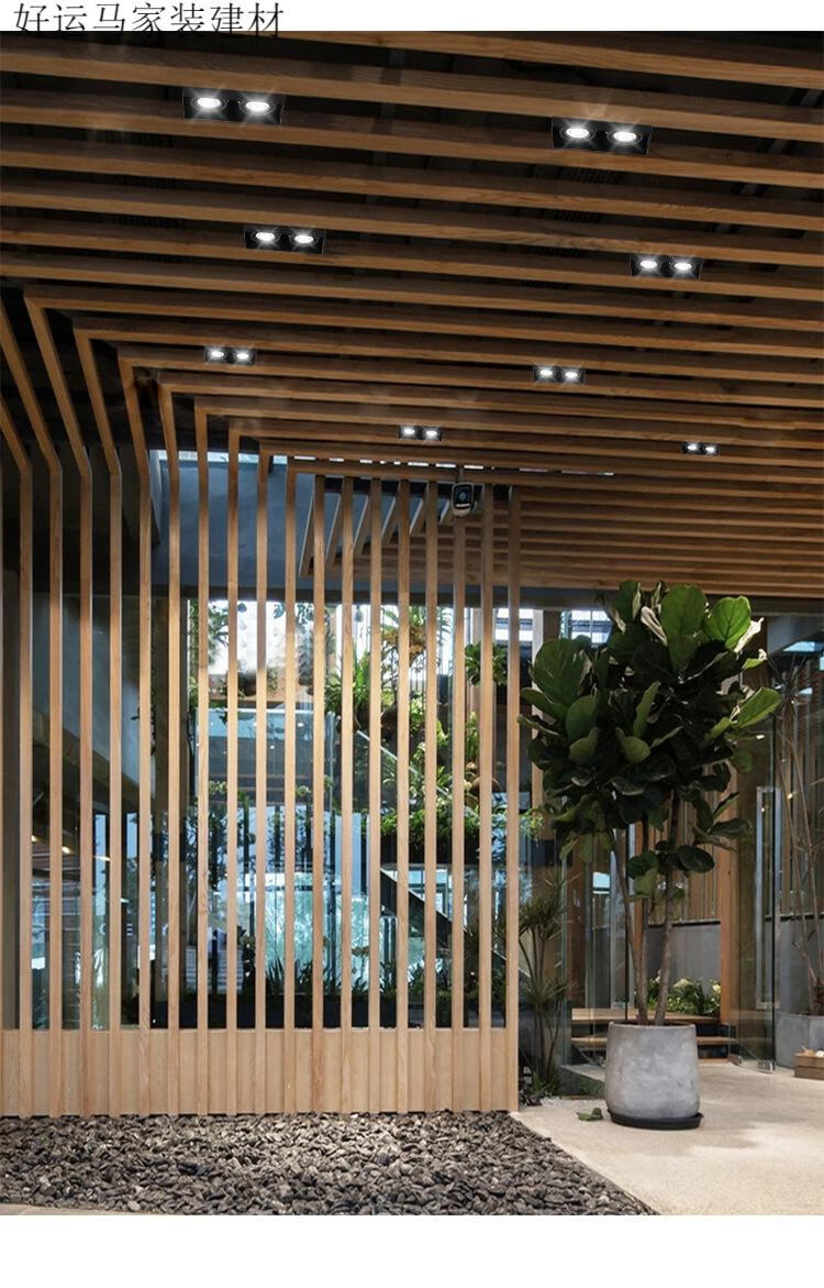 铝方通吊顶专用led方形方通单双头明装筒灯射灯cob商用店铺斗胆灯