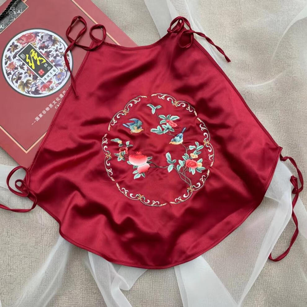 兜兜内衣 汉墨记国风刺绣苏绣真丝肚兜复古中国风内衣丝绸女式吊带
