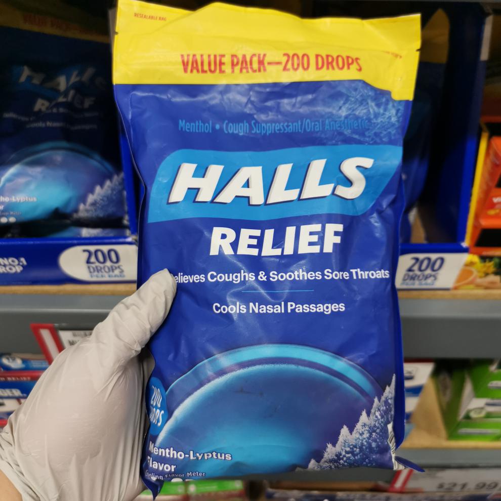 现货新包装美国halls荷氏糖薄荷糖蜂蜜柠檬味无糖型180蜂蜜柠檬味180