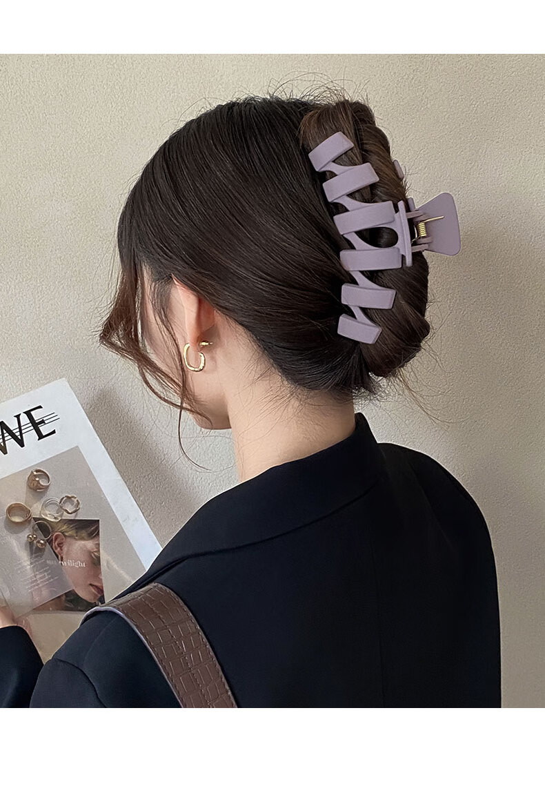 超大号~气质鲨鱼夹13cm发量多头发抓夹子后脑勺磨砂发夹女盘发卡子