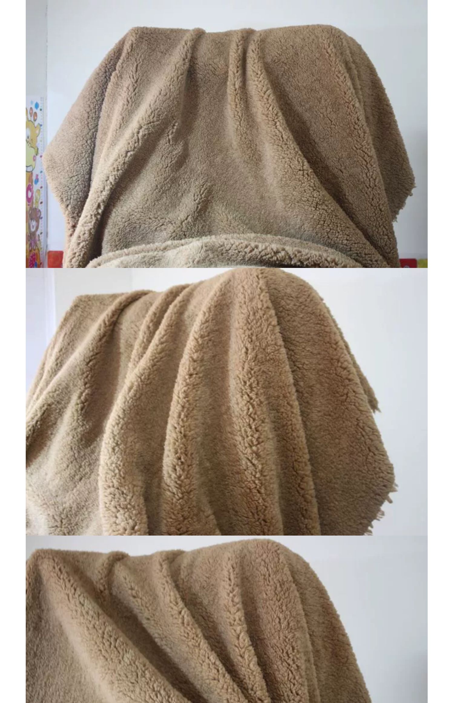 舒棉绒毛绒布料保暖毛毯服装里子内衬布加厚羊羔绒面料粉色