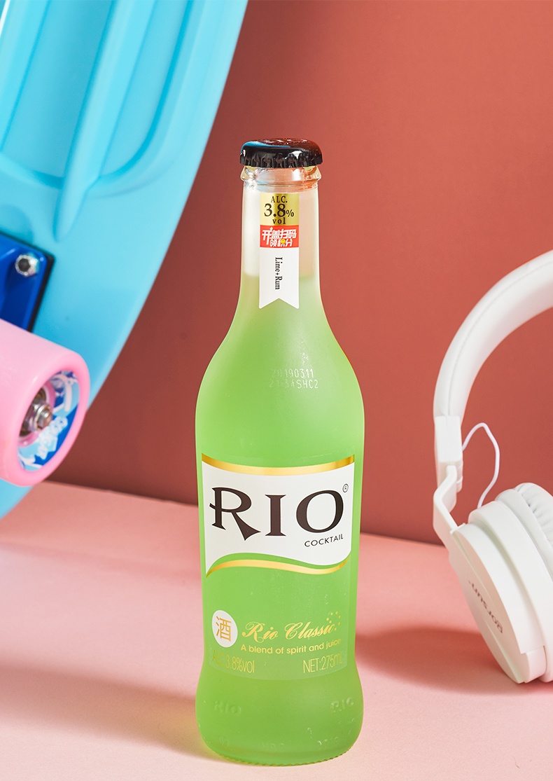 rio锐澳鸡尾酒预调酒果酒洋酒玻璃瓶装升级经典瓶275ml6瓶