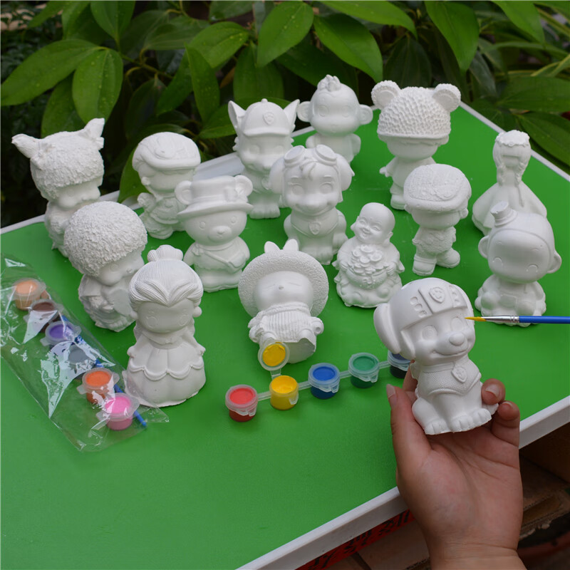金归大号石膏娃娃彩绘白胚直销儿童涂色娃娃石膏涂鸦绘画diy女孩宝