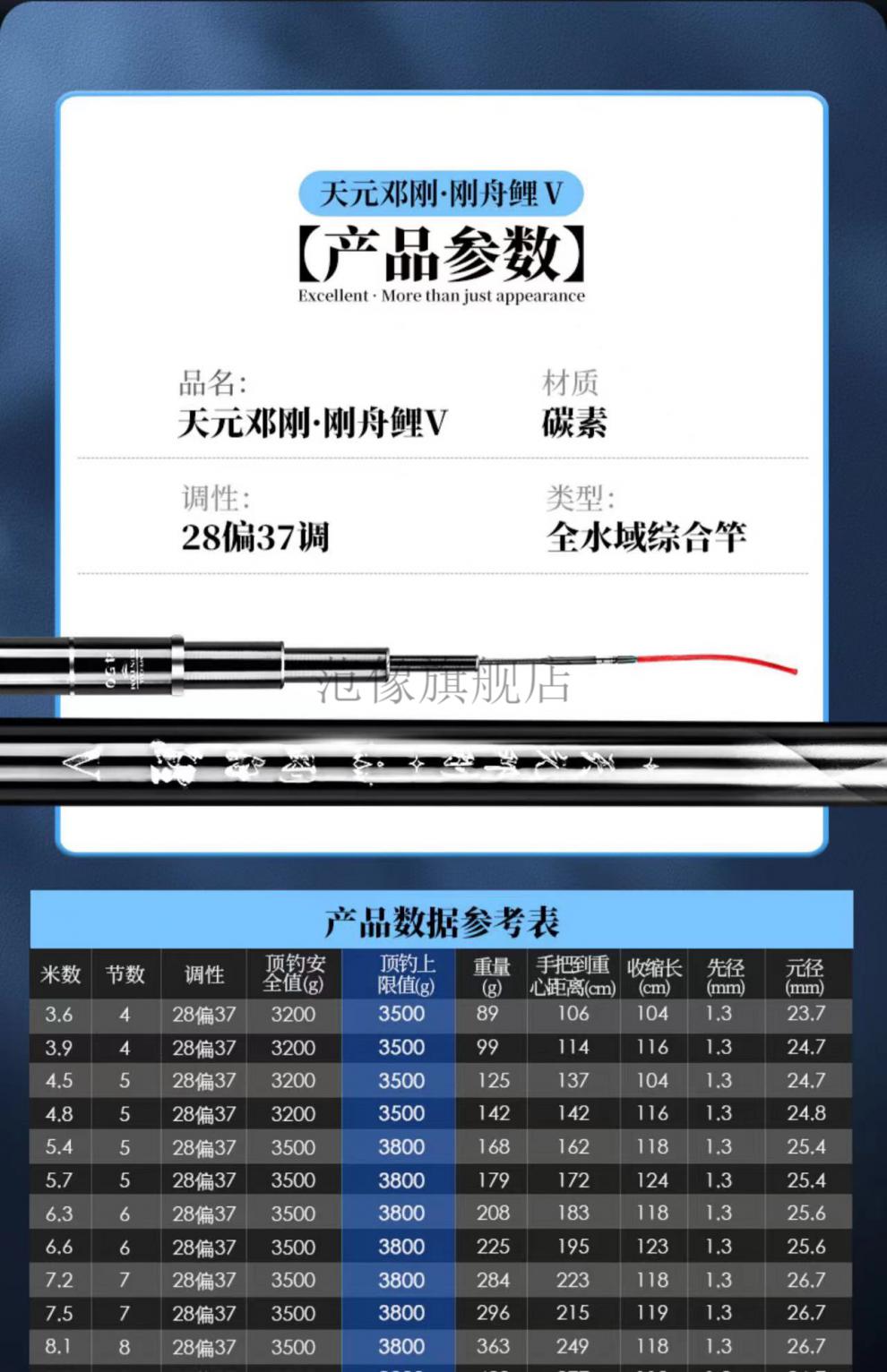 武汉天元天刚舟鲤五代鱼竿邓刚旗舰店轻量大物杆37调超硬十大品牌9m