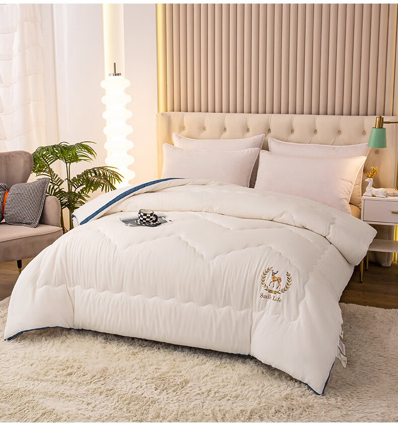 雅鹿大豆纤维被子春秋加厚保暖透气冬被学生宿舍棉被芯冬季被褥夏季