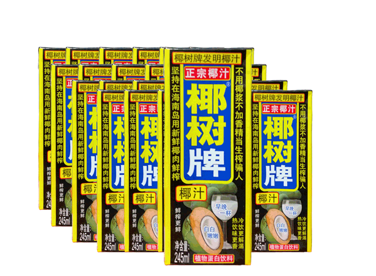 9折海南正宗椰汁牌椰子汁饮料245ml24盒椰奶纸盒装整箱33年