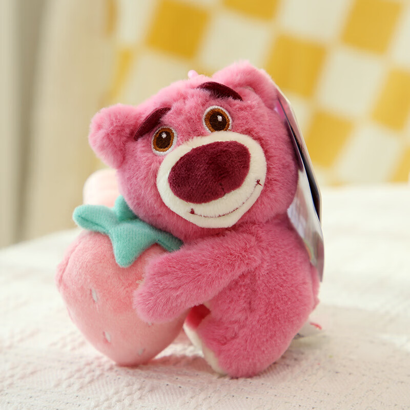 迪士尼原版草莓熊毛绒挂件"莓"好心情 草莓熊聪明"柠"俐草莓熊岁岁"苹