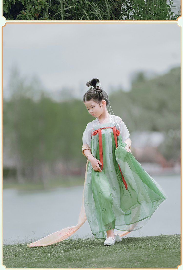 汉服女童10岁汉服女童夏季唐装儿童女中国风夏装襦裙古装超仙短袖宝宝