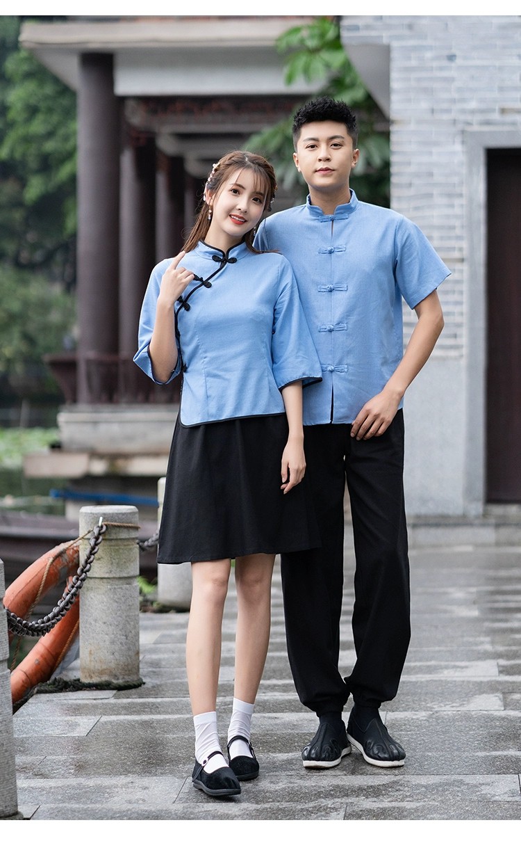 民国学生装五四运动表演服毕业服男女青年装中山装男班服舞台合唱装