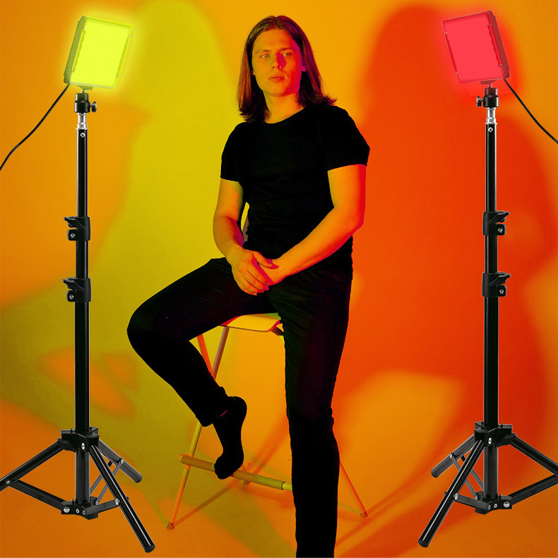 光灯影棚灯拍摄抖音美食直播灯线控便携手持补光灯12米直播灯架套装一