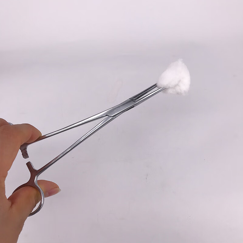 拔火罐钳子拔罐专用棉花夹子工具摄子酒精聂子圆头不锈钢有齿镊子棉球