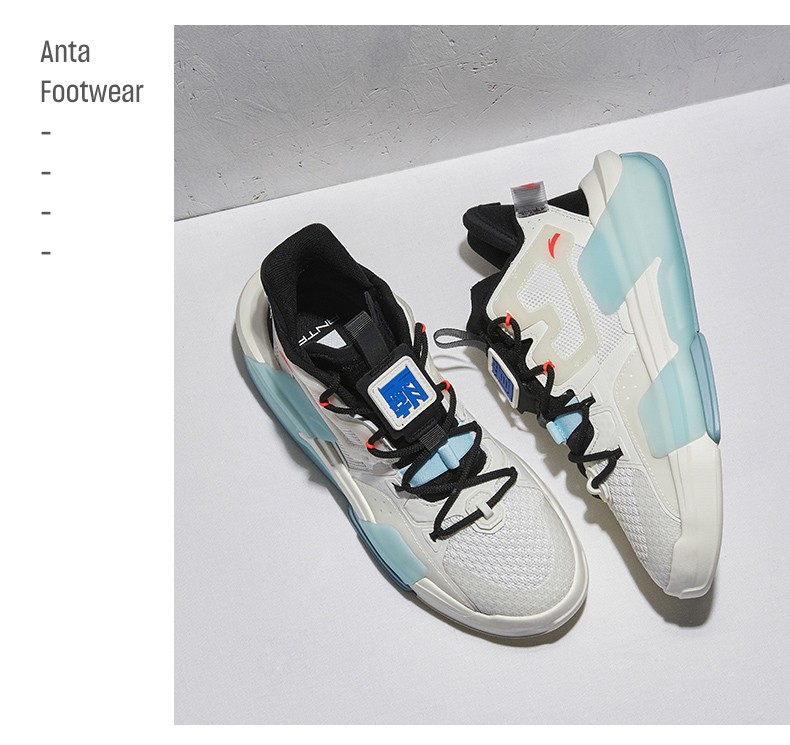 王一博同款安踏霸道3休闲鞋女2022新款运动鞋122138081女款日出橙165