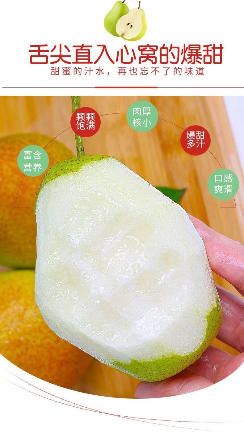 新疆库尔勒甜香梨新鲜特级大果全母梨子应当季甜梨子精选孕妇水果10斤