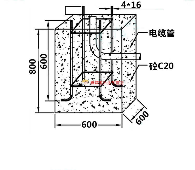 路灯底座预埋件路灯杆底座基础预埋件高杆灯监控立杆定位钢板折叠地脚