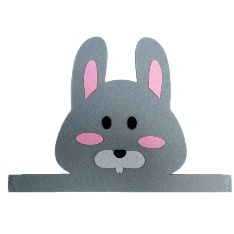 69动物头饰儿童卡通动物头饰表演道具兔子老虎讲故事课本剧长颈鹿