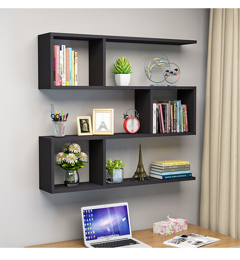 挂墙书架墙上置物架壁挂书架墙架餐厅墙面挂墙装饰墙壁挂架卧室收纳储