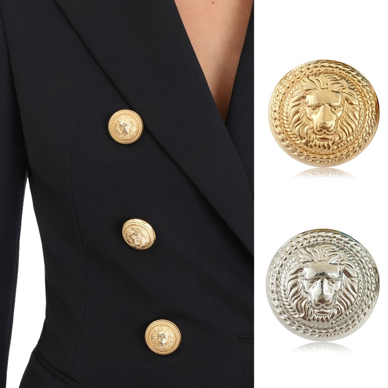 金属纽扣英伦风 英伦风狮子头扣子百搭西装配件金属上衣女巴尔曼纽扣
