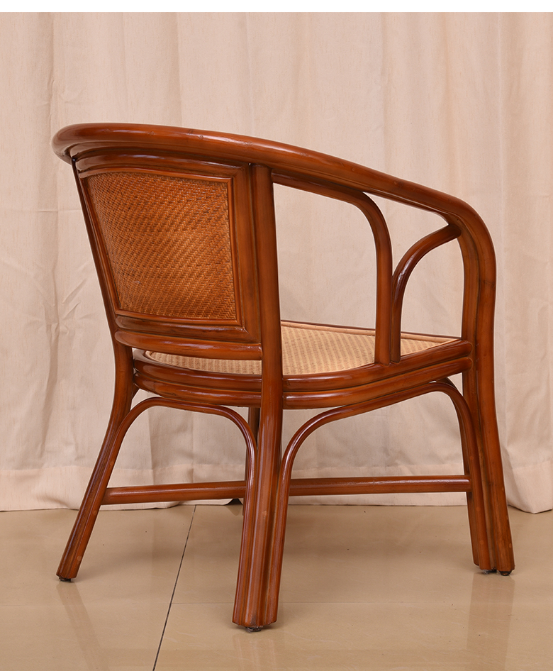 寄云印尼天然真藤椅三件套中式阳台休闲桌椅家用小茶几组合藤编椅老人