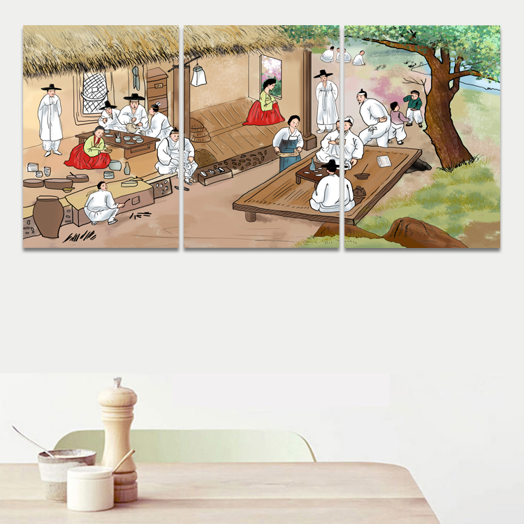 朝鲜冷面装饰画料理烤肉店挂画韩式餐厅拌饭餐饮美食海报壁画18款单幅