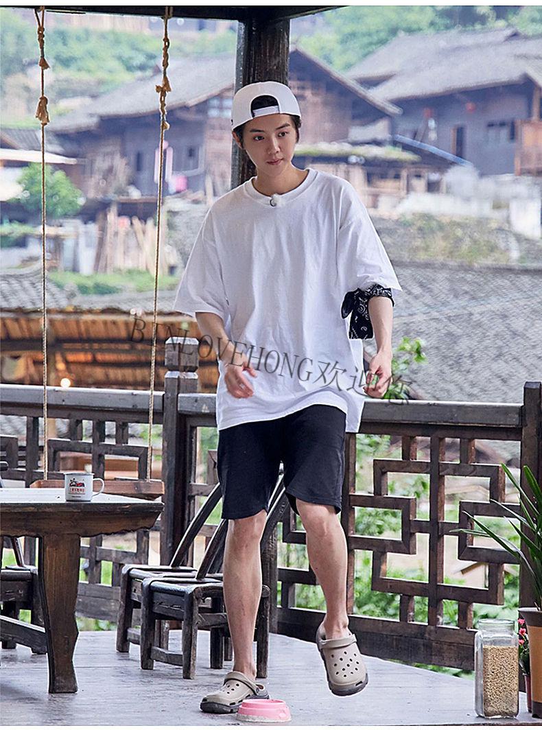 つbinlovehongφ拖鞋男洞洞鞋向往的生活同款男潮鹿晗防滑厚底软底