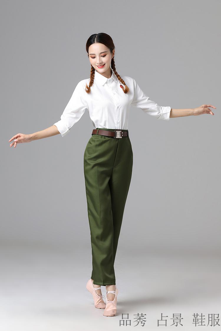 80年代衣服芳华怀旧知青男女70-80年代装舞蹈朗诵红歌合唱演出衣服