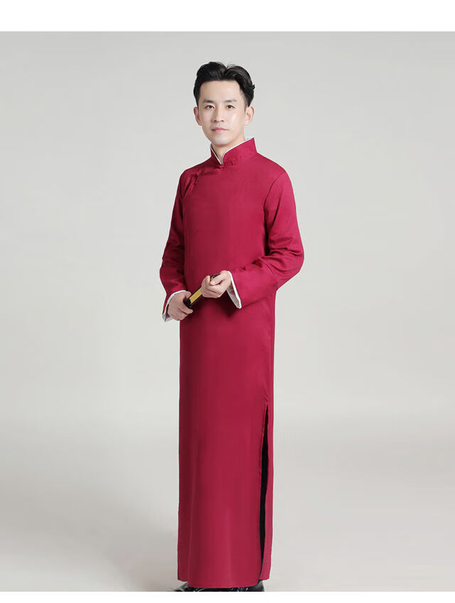 相声大褂加大加肥 马褂长袍民国风学生装唐装男复古合唱队说书人演出